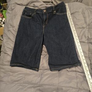 Dark Blue Denim Shorts